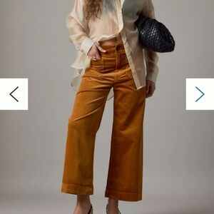 Maeve The  Collette Corduroy Wide-Leg Crop